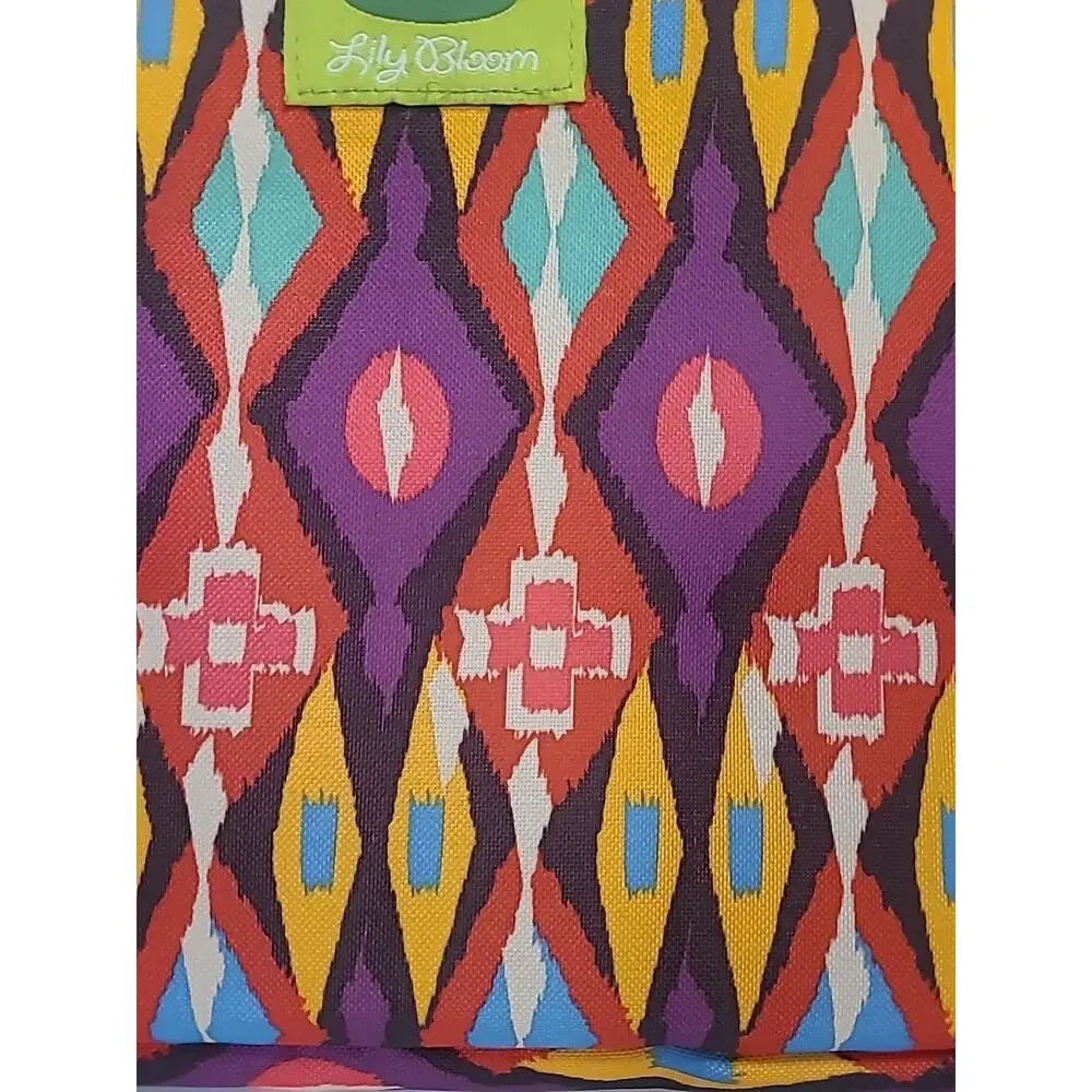 Lily Bloom Laptop Tablet Case Southwestern Aztec Soft Shell Handle Multicolored
